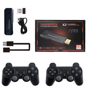 新しいアップグレードX2PLUSゲームスティック3DレトロビデオゲームコンソールワイヤレスコントローラーHDTV出力40000ゲームPSP/PS1/MAM用40エミュレーター