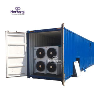 Máquina para hacer bloques de hielo industrial con diseño en contenedor Hefforts, fabricante de bloques de hielo de 5 toneladas con servicio a largo plazo