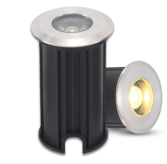 Led begraven licht 1w3w roestvrijstalen onderwaterlicht anker ingebed park vierkante muurhoek onderwater klein begraven licht