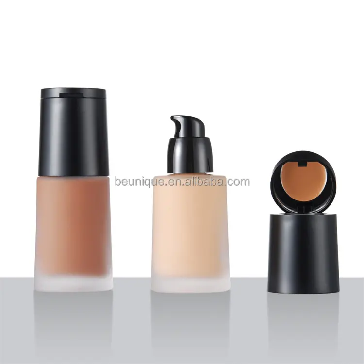 Corrector mate de gama alta personalizado profesional a granel, impermeable, Etiqueta Privada, cobertura completa, base de maquillaje líquida para piel negra