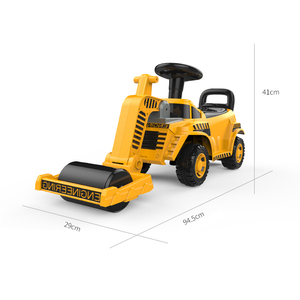 Yellow Music-Equipped Ride-On Plastic Toy <strong>Car</strong> Foot-to-Floor Vehicle with Variety of <strong>Models</strong> for 2-4 Years - Product Image 1