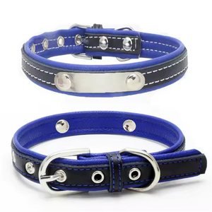 Wirklich cooles Leder geschnitztes Eisen farbe Haustier halsband Kunden spezifisches Hunde halsband - Product Image 5