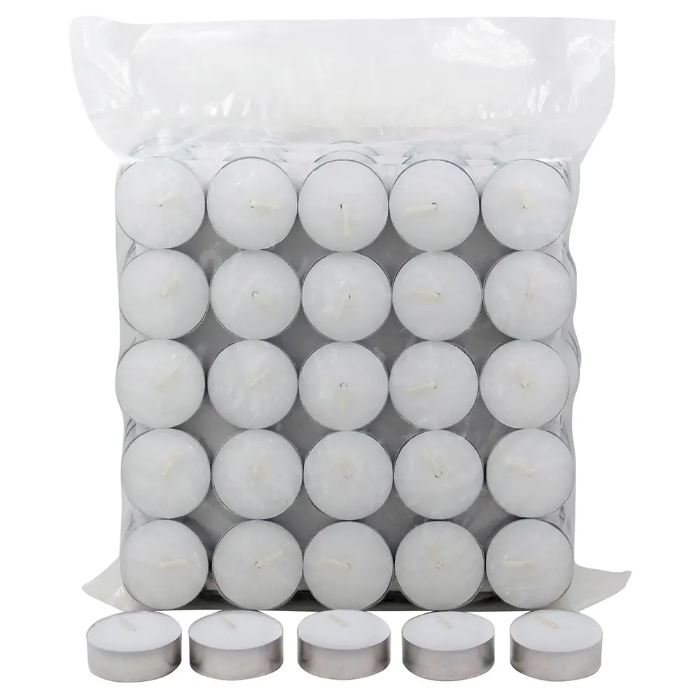 Unscented Tea Lights 100/Pkg Bianco tealight candele