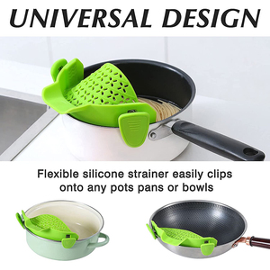 Kitchen Snap N <strong>Strain</strong> <strong>Pot</strong> Strainer and Pasta Strainer - Adjustable Silicone Clip on Strainer for <strong>Pots</strong>, Pans, and Bowls - Product Image 3