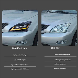 Lexus RX RX RX350 2003 - 2008 için LED farlar meclisi 2009 gündüz koşu dönüş sinyali başkanı işık 3 Lens far değiştirmek - Product Image 2