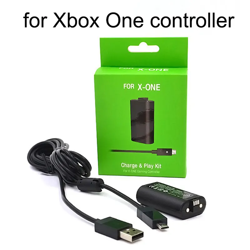 Für Xbox Eine Ladung Spielen Kit Batterie + USB Ladegerät Kabel 2,7 M für Xbox One Zubehör