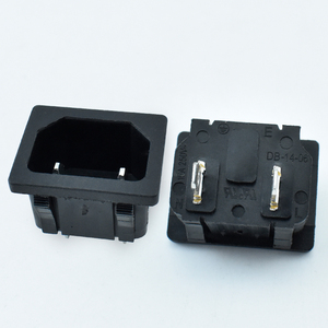 IEC电器入口C18，卡入式安装，焊接，快速连接，插入式端子，交流电源连接器10/15A 250V 2Pin母 - Product Image 3