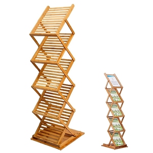 Portariviste in bambù con ripiano pieghevole a 5 strati - Product Image 1