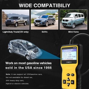 V311A Lector de código Coches Herramientas para vehículos Multi-idioma Plug-and-play OBD2 Escáner de coche de fácil uso - Product Image 5