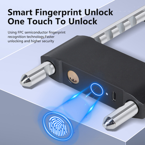 TUYA防水南京錠U字型ロックガラススマート指紋コンボデジタルドアロック盗難防止Wtihキー - Product Image 4