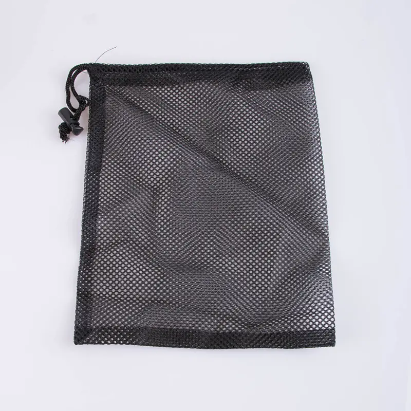 Großhandel benutzer definierte Farbe Nylon Mesh Seil Griff schwere kleine Mesh Geschenk Kordel zug Tasche