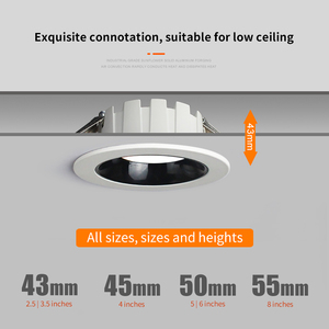 Hızlı teslimat 7w 9w 12w 18w 24w 30w Modern yuvarlak Downlight tavan gömme Led aşağı ışık yüzeye monte Led Downlight - Product Image 4
