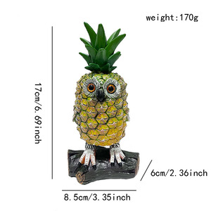 热花园变异创意户外猫头鹰树脂工艺品模型菠萝装饰与户外花园灵感