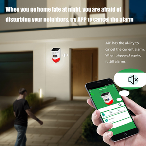<strong>2in1</strong> WiFi Tuya Smart <strong>Remote</strong> Control Outdoor Charging Security Sound Alarm Detector Sensor Farm Garden Solar Infrared Siren Solar - Product Image 5