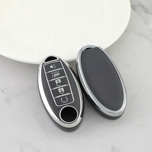 シルバーエッジTpuカーキーカバー & キーホルダーフォブケース日産ノートQashqaiパスファインダーRogue Versa Murano InfinitiQ50アクセサリー - Product Image 4