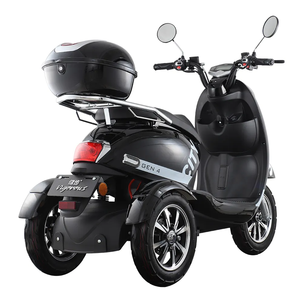 Scooter três rodas grande trike pneu atv adulto triciclo citycoco 3 roda scooter elétrico 1500w/2000w eec certificado