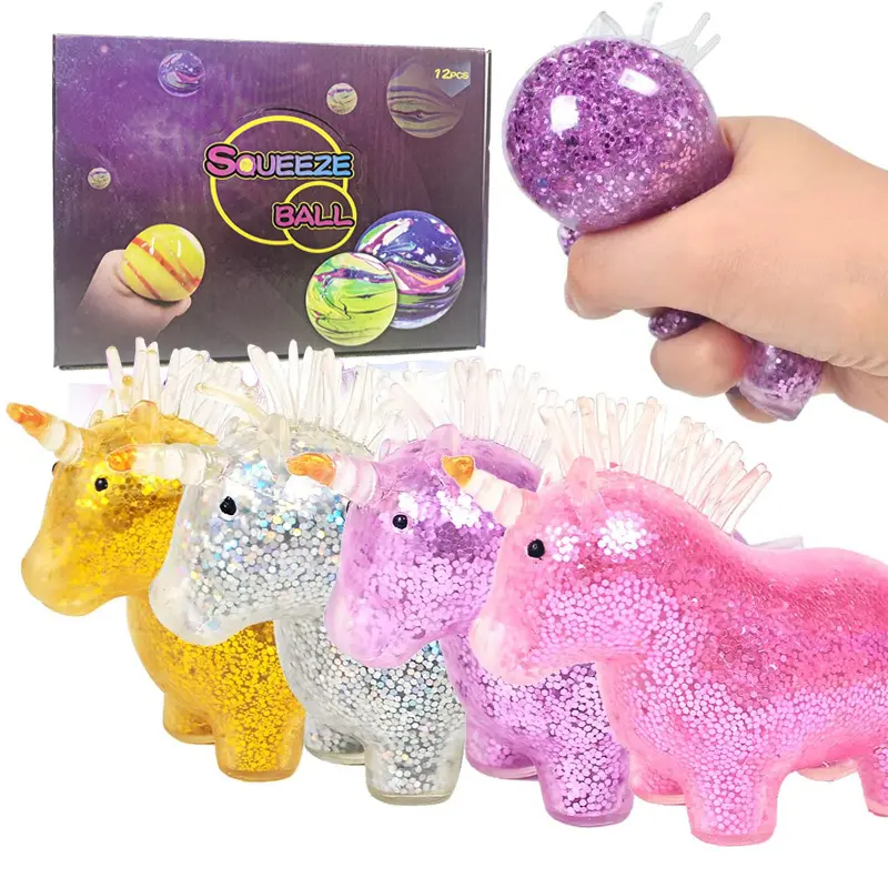 Nieuwe Eenhoorn Stressballen Speelgoed Knijp Speelgoed Stress Verlichting Fidget Squishy Kawaii Stressbal Voor Volwassen Kinderen Verjaardagscadeaus 2023