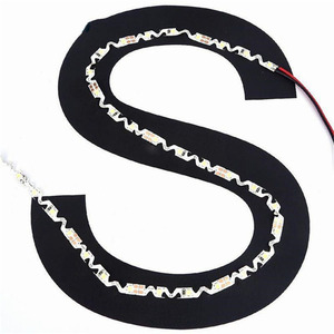 SK6812 Addressable Digital Pixel Magic Strip Light DC12V 6mm 60LEDs/meter SPI Rgbic s Shape Led Strip for Advertising Board