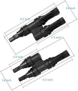 Enchufe GIET 30a 50a T2 IP67 1000V Serie Conexión paralela Conector de rama de cable de panel solar tipo 1 a 2 T - Product Image 2