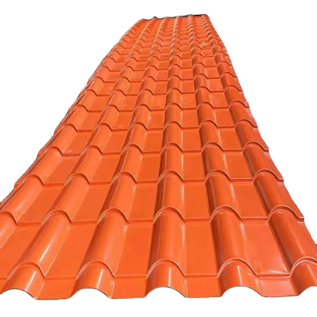 Pannelli per tetto in zinco zincato ondulato per copertura metallica rivestita di colore