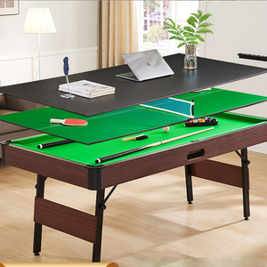 OEM ODM 5ft 6ft Wholesale High Quality <strong>3</strong> in 1 <strong>Multi</strong> <strong>Function</strong> Foldable 6ft Folding Pool Billiard <strong>Table</strong> <strong>With</strong> Metal Leg - Product Image 3