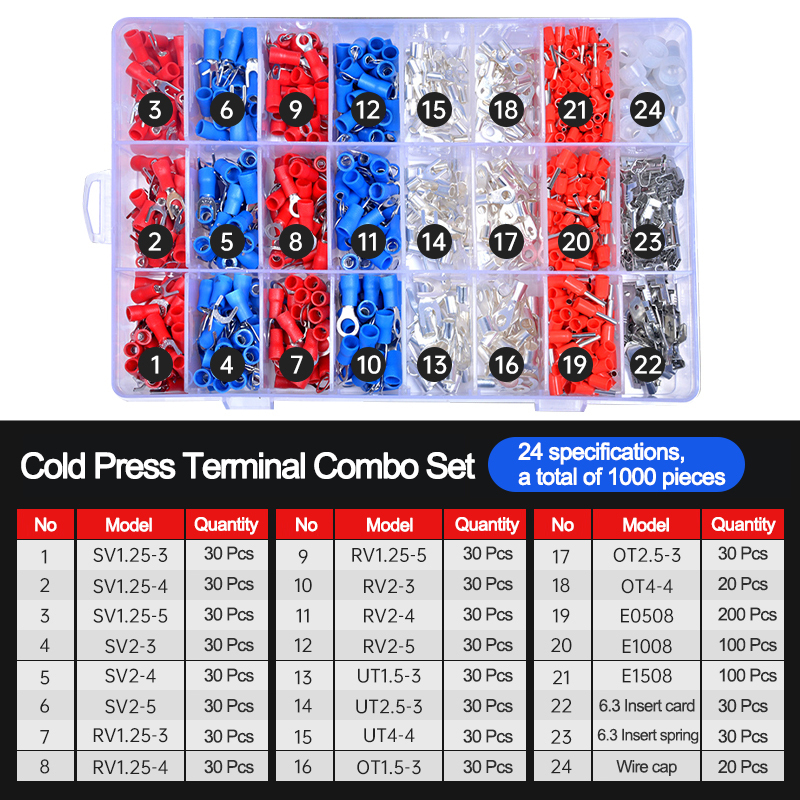 mixed type 1000pcs