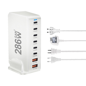 268W GaN masaüstü hızlı PD şarj 8-Port USB tip C evrensel şarj standı cep telefonları dizüstü bilgisayarlar adet abd ab İngiltere tak adaptörleri - Product Image 6
