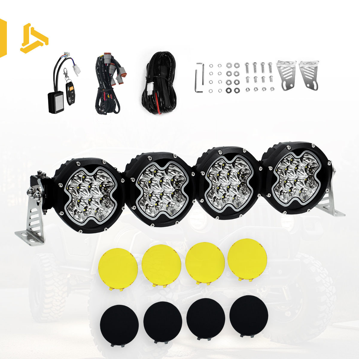 Kit de barre lumineuse (couvercle jaune + couvercle noir)