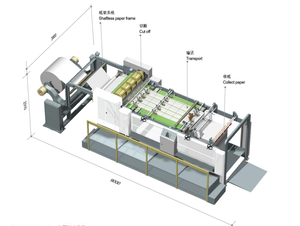 MSC-1400-2 tốc độ cao Máy cắt giấy A4 tự động 2 cuộn thư giãn hobbing cắt Để tấm Tự động thu - Product Image 5
