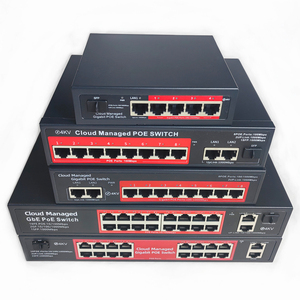 สวิตช์ PoE ที่มีการจัดการบนคลาวด์4/พอร์ต8/16 48V Active POE Desktop 100/1000Mbps SFP สวิตช์ pulg and Play กล้อง IP - Product Image 1