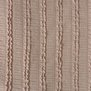 Rok triko kain Jersey katun/poliester Jacquard melar anak-anak perempuan gaun 12808 # daun Lotus berlipat berongga polos - Product Image 4