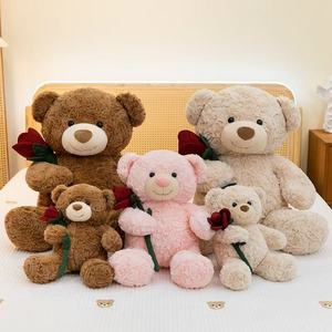マルチサイズバレンタインデーギフトローズテディベアブラウンぬいぐるみ古典的なぬいぐるみ - Product Image 4