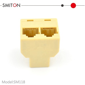 Conector de acoplador RJ45 8P8C personalizado, divisor Ethernet RJ45 con conexiones de cable paralelo - Product Image 6