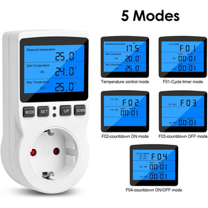 Control de temperatura digital/enchufe de controlador de temperatura de 230 V con sensor, enchufe de termostato, interruptor de temperatura con temporizador - Product Image 3