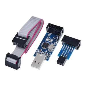 10Pin 6 Pin Adapter Board USBASP USBISP AVR <strong>Programmer</strong> USB <strong>ATMEGA8</strong> ATMEGA128 ATtiny/CAN/PWM 10Pin Wire Electronic Modules Kits