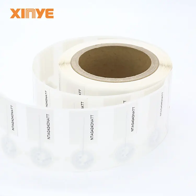 HF Rfid Security Smart Tag NXP-NTAG424 DNA TT Coater Paper NFC Square Round Roll etichette personalizza adesivo RFID