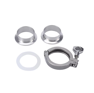 Vệ sinh thép không gỉ nhanh chóng phát hành Ống lắp ống Tri kẹp ferrules bộ (2X Hàn <span class=keywords><strong>ferrule</strong></span> + 1 x Kẹp + 1 x Gasket) - Product Image 3