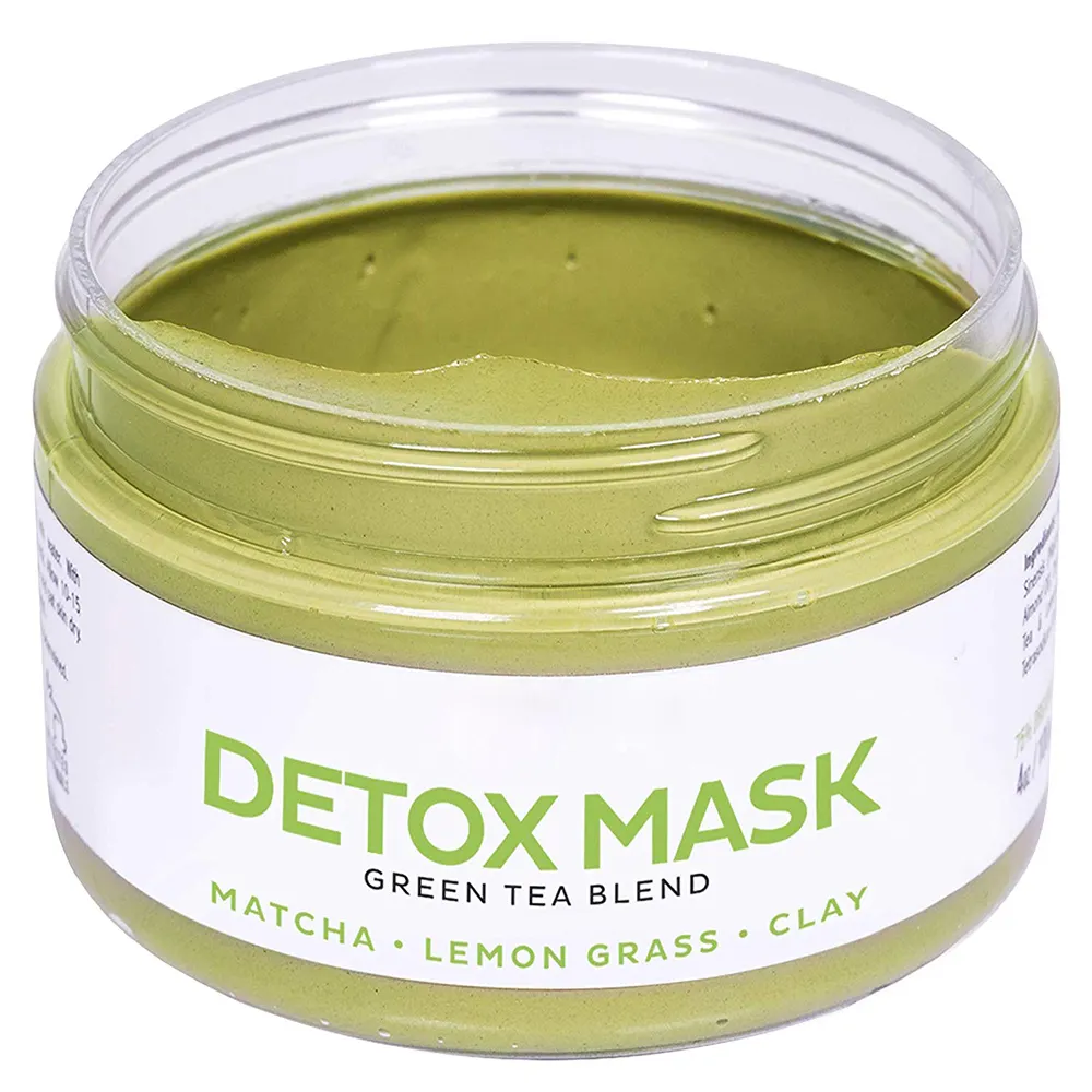 Mascarilla de desintoxicación orgánica para el cuidado de la piel, mascarilla facial hidratante, té verde, barro, hidráulica