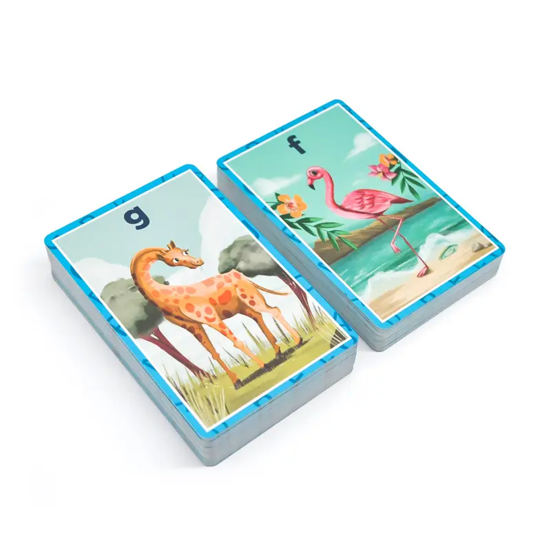 Fabbrica all'ingrosso personalizzato oracle PVC flash card game bambini puzzle educativo apprendimento bambini flashcard