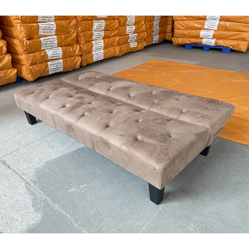 Einfaches und günstiges doppelbett mit stoffsofa bequemes faltbares wandelbares multifunktionales sofa bett