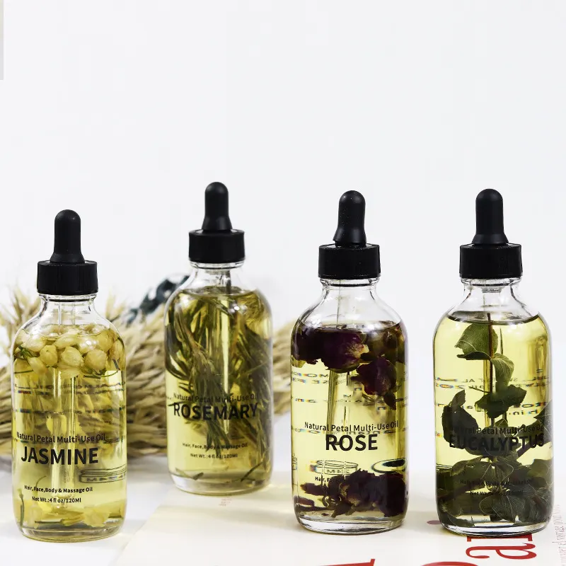 Fengshangmei — huile essentielle pour massage du cuir chevelu, composé de fleur sèche, soins pour la peau