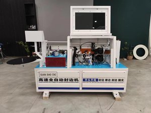 Otomatik yapıştırma ve kırpma parlatma ve otomatik uç keskin uçlu bükme makinesi ile kenar bantlama makinesi - Product Image 3