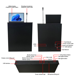 Ultra Light <strong>Build</strong> in 17.3' Hidden Desk Retractable Motorized Pop up <strong>Computer</strong> Monitor Lift Mechanism for Conference <strong>System</strong> - Product Image 5