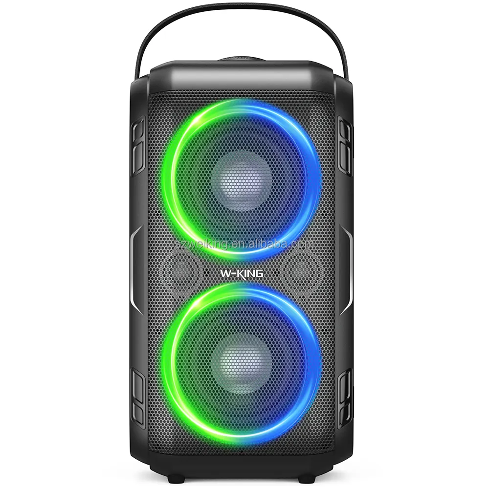 Direkt liefern Großhandel W-KING T9 -2 Bluetooth Party Licht LED-Lampe Bluetooth-Lautsprecher Karaoke, mit drahtlosem Mikrofon