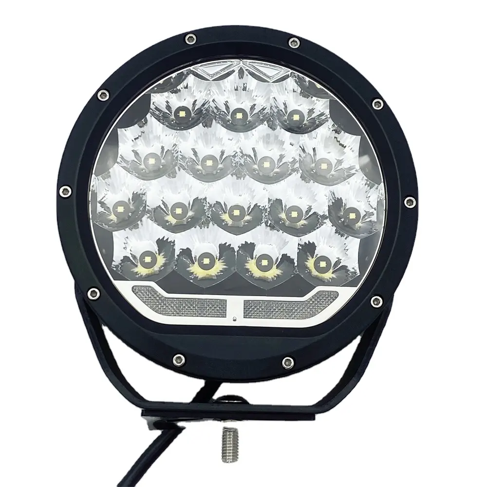 Lente super brilhante âmbar/branca 96w 9 polegadas 1171M LED luz de neblina/luz de condução sistema de lâmpadas LED para carro