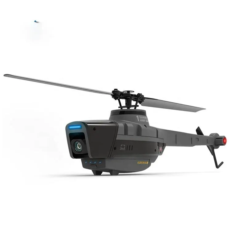 طائرة هليكوبتر بتحكم عن بعد C128 طائرة بدون طيار بكاميرا RTF صغيرة Mili tary RC أسود طائرة هليكوبتر بجهاز تحكم عن بعد للأطفال