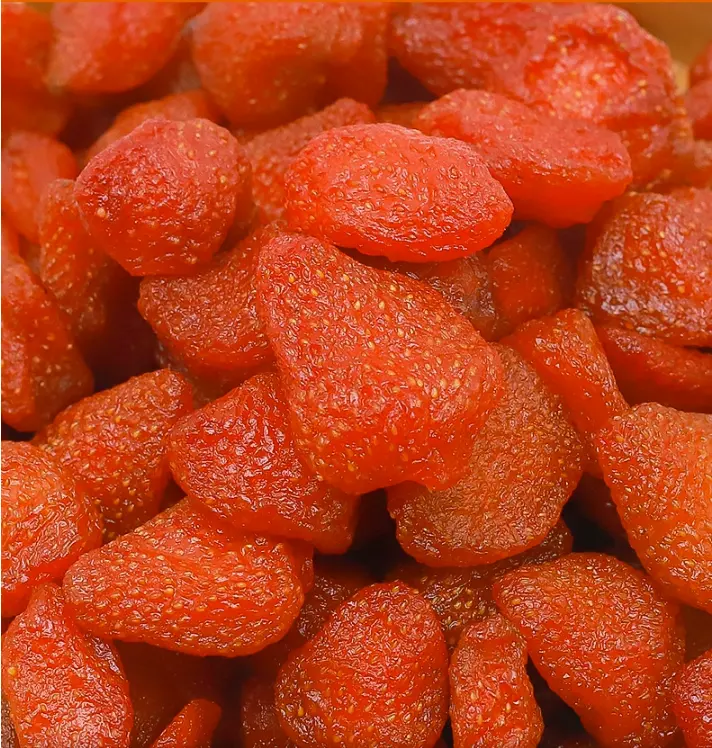 فراولة مجففة حلوة ومحلاة بأفضل سعر طبيعية 100% بدون مواد للحفظ وجبة خفيفة فراولة مجففة