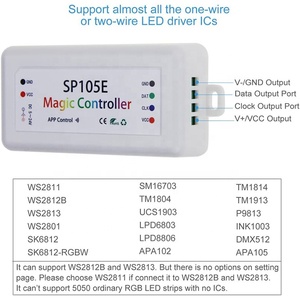 Контроллер светодиодной подсветки SP105E для WS2811 WS2812B WS2801 SK6812, программируемая Пиксельная Светодиодная лента - Product Image 2