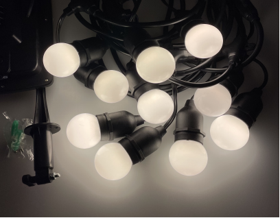 E27 split G45 Cadena de luz solar, 7m 10 burbujas blancas