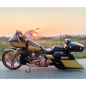 หางกล่องสำหรับ Harley Touring Street Electra Road King CVO 2014-2019,กล่องใบมีดโกนปากด้านบนพร้อมที่ล็อกแบบมีพนักพิง - Product Image 3